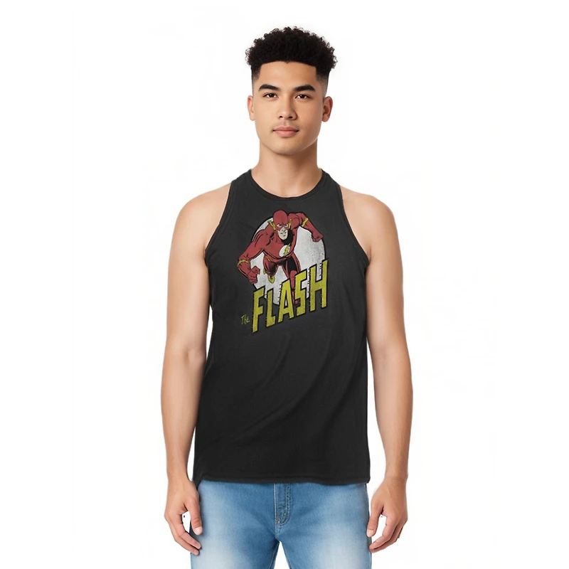 Dc Flash Mens Comics Run Adult Tank Top