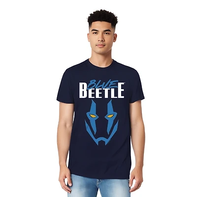 Blue Beetle Mens Mask Adult Heather Tee / T-Shirt