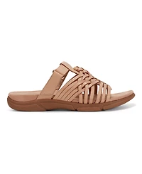 Easy Spirit Women's Mindi Woven Flat Slide Sandals