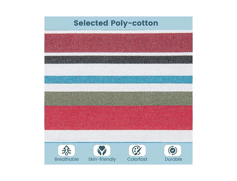 Slickblue Portable Poly-Cotton Hammock with Stand and Carrying Case