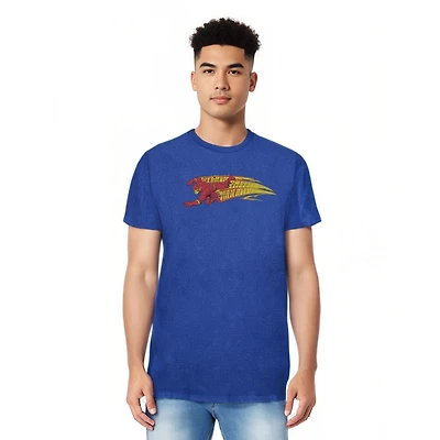 Dc Flash Mens Comics Fastest Man Alive Adult Heather Tee / T-Shirt