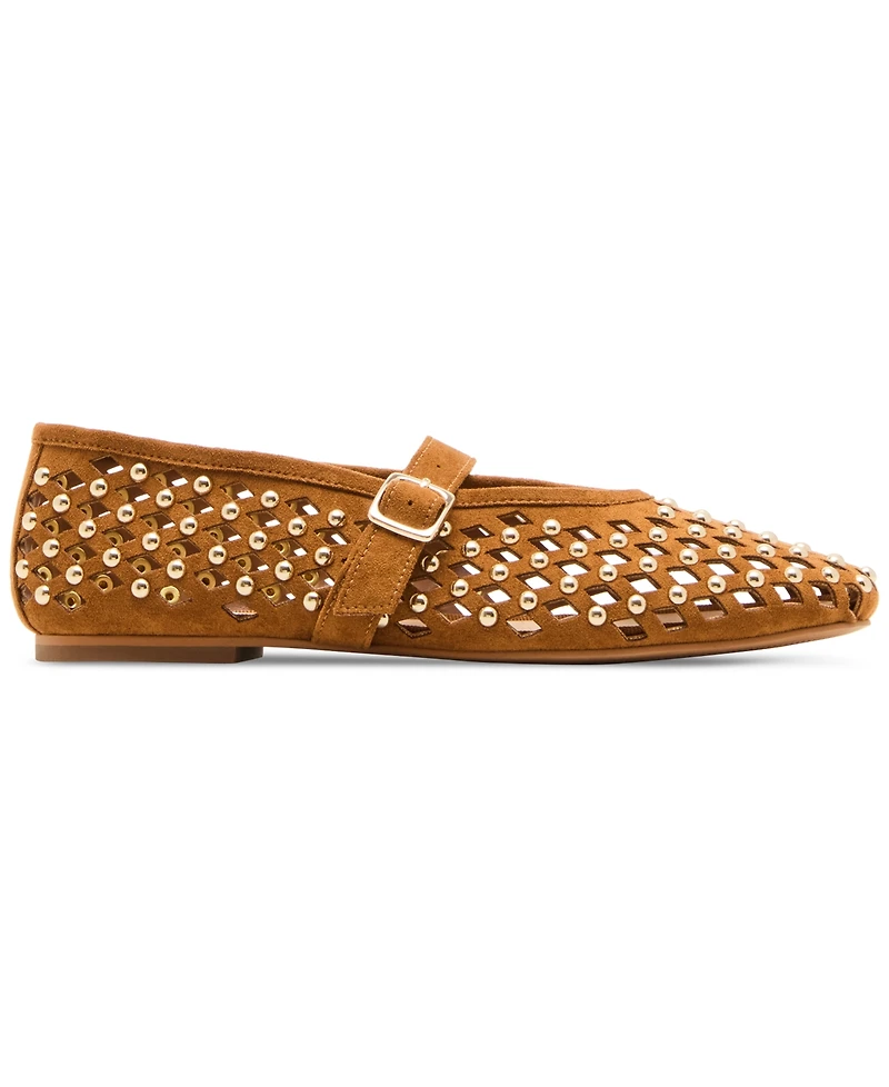 Steve Madden Women's Dreaming Studded Mary Jane Flats