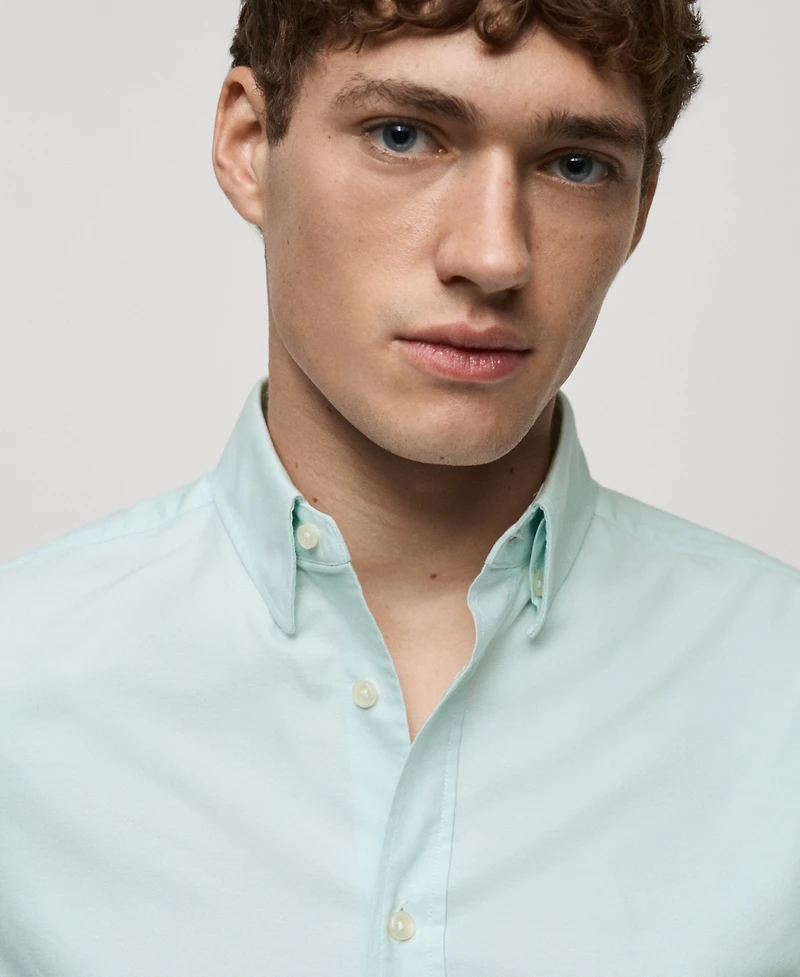 Mango Men's Slim-Fit Cotton Oxford Shirt