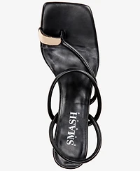 Smash Shoes Women's Whitney Gold Toe Strappy Dress Sandals - Extended Sizes Available