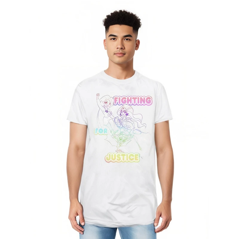 Dc Wonder Woman Men's Superhero Girls Comics Fighting For Justice Short Sleeve Adult Tee / T-Shirt