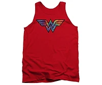 Dc Wonder Woman Men's Comics Tie Dye Logo Adult Tank Top