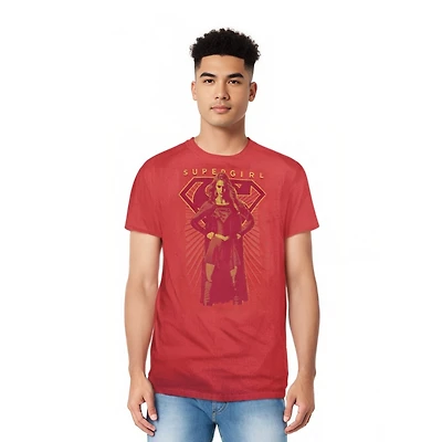 Supergirl Mens Ready Set Adult Heather Tee / T-Shirt