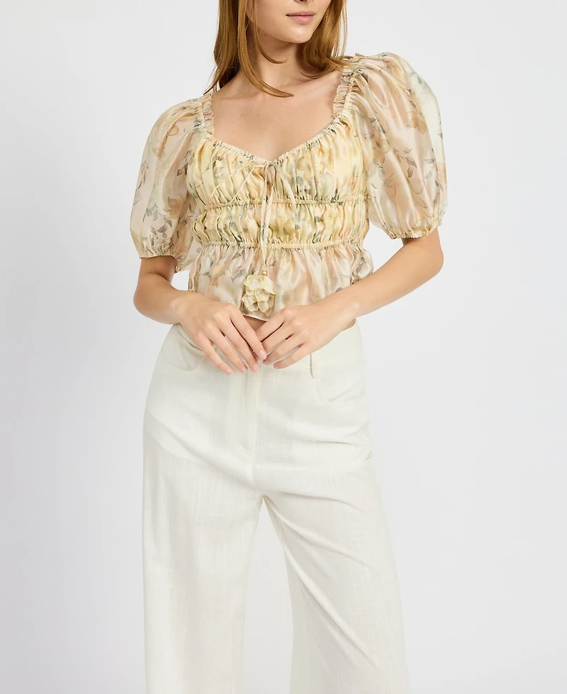 En Saison Women's Elliot Organza Top