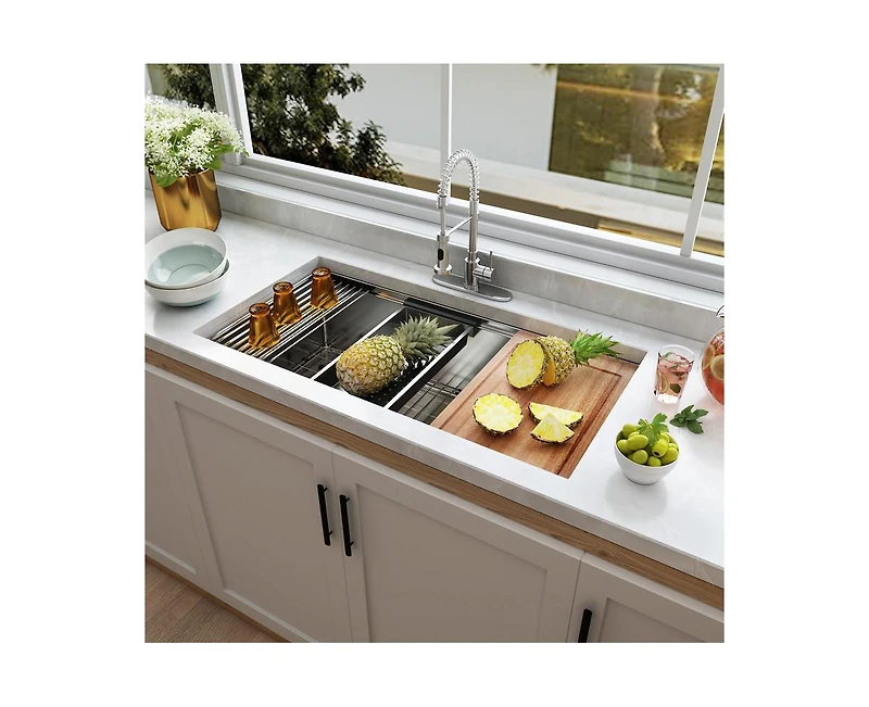 Casainc Undermount Kitchen Sink with Accessories