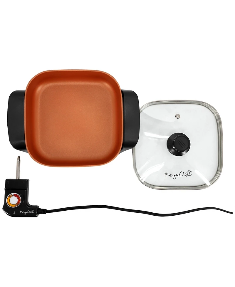 MegaChef 8 Inch Electric Skillet with Copper Coating