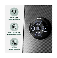 Pyle Amplified Wireless Bt Audio Controller, Waterproof, 300W, Marine-Grade
