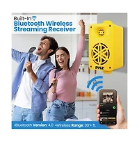 Pyle 3.5” 2-Way Bluetooth Wireless Speaker System - Waterproof, 200W Max Power, 1/2” Tweeter, Compact Design