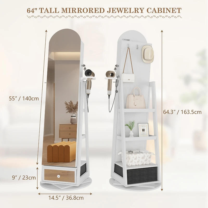 Vlsrka Solid Wood Full Length Mirror