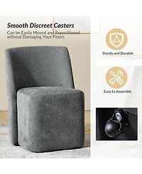 Hulala Home Scott Modern Dining Chair with Lightweight Construction and Universal Wheels