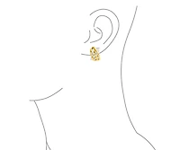 Bling Jewelry Classic Celtic Knot Clip-On Earrings Two Tone For Non-Pierced Ears Gold Plated