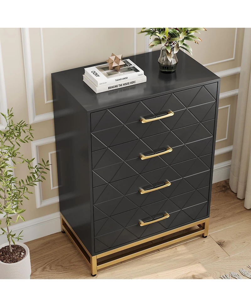 gaomon Dresser for Bedroom with 4 Drawer Dresser