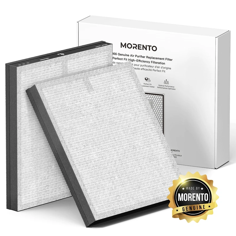 Morento Air Purifier Replacement Filter, True Hepa Filter Compatible with Morento5866, Enhanced Version, 2 Pack