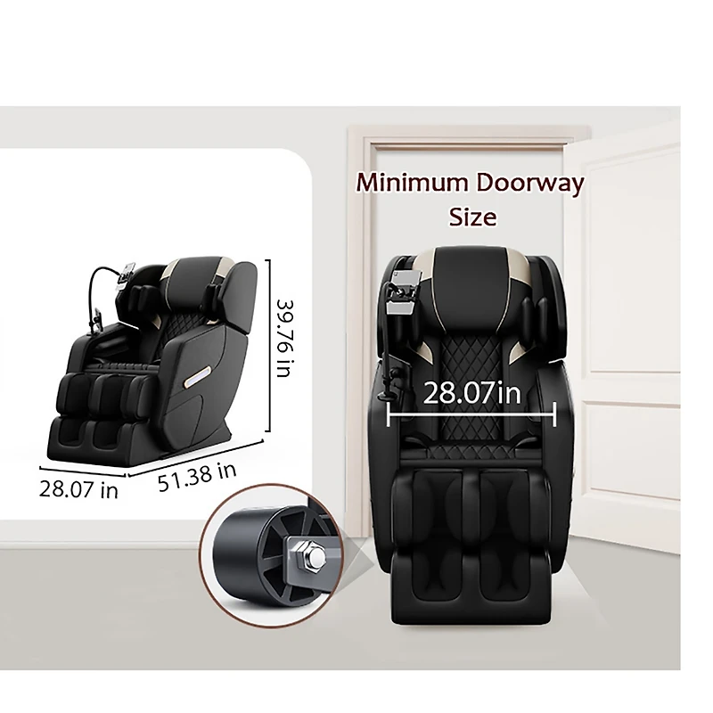 Massage Chair Full Body Air Pressure, Massage Chair Recliner, Lower Back and Calf Heating, Customizable Features and Zero Gravity Modes