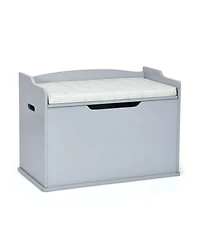 Gouun Kids Toy Wooden Flip-top Storage Box Chest Bench with Cushion Hinge