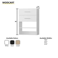 Short Tower Wood Built Closet Organizer Unit, Starter Kit
