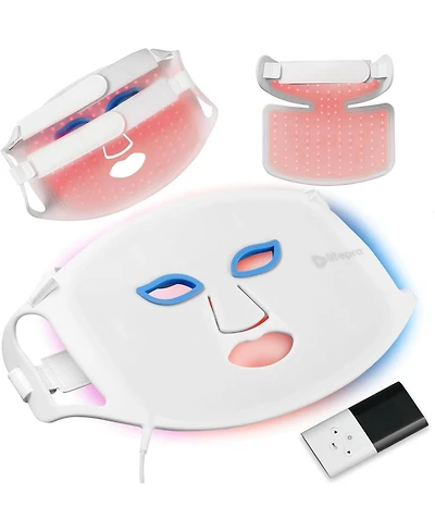 LifePro Red Light Therapy Face Mask with Neck Coverage - 3-Color Led Light Therapy for Skin Care at Home