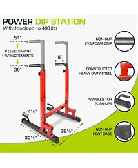 ProsourceFit Power Dip Station, Red