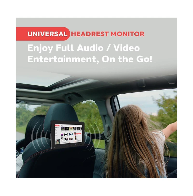 Pyle 9.4'' Car Headrest Dvd Player, Hdmi, Usb, Sd, Fm Transmitter
