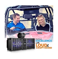 Pyle 11" Powered Atv/Utv Soundbar System with Bluetooth & Led Lights