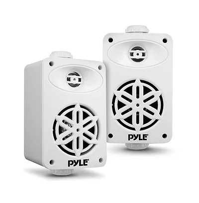 Pyle 3.5” 2-Way Indoor/Outdoor Speaker System - Waterproof Design with 1/2” High Compliance Polymer Tweeter
