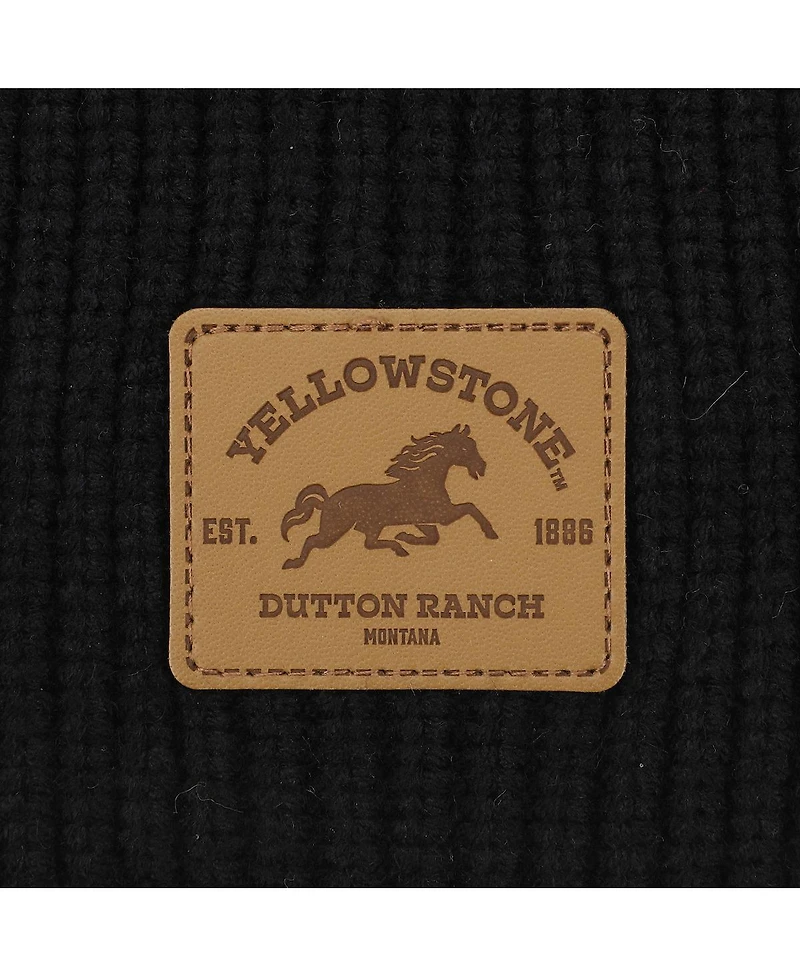 Yellowstone Men's Dutton Ranch Black Cuff Beanie