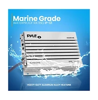 Pyle 2-Ch. Elite Series Marine Amplifier, Bridgeable 400W Waterproof Amp
