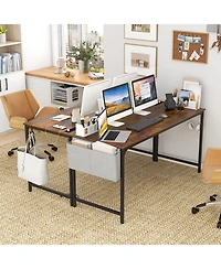 Gouun 60 Inch Computer Desk with Charging Station Storage Bag