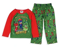 Pj Masks Toddler Boys Gekko Catboy Owlette My Favorite Christmas Heroes Pajama Set