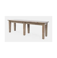 Jofran Prescott Park Modern Contemporary 52'' Solid Wood Dining Bench