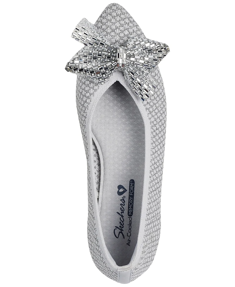 Skechers Women's Cleo Point Bow - Shimmery Shine Skimmer Flats from Finish Line