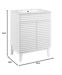 Freestanding Bath Vanity with White Ceramic Top Unassembled for bathroom