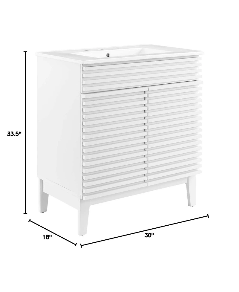 Freestanding Bath Vanity with White Ceramic Top Unassembled for bathroom