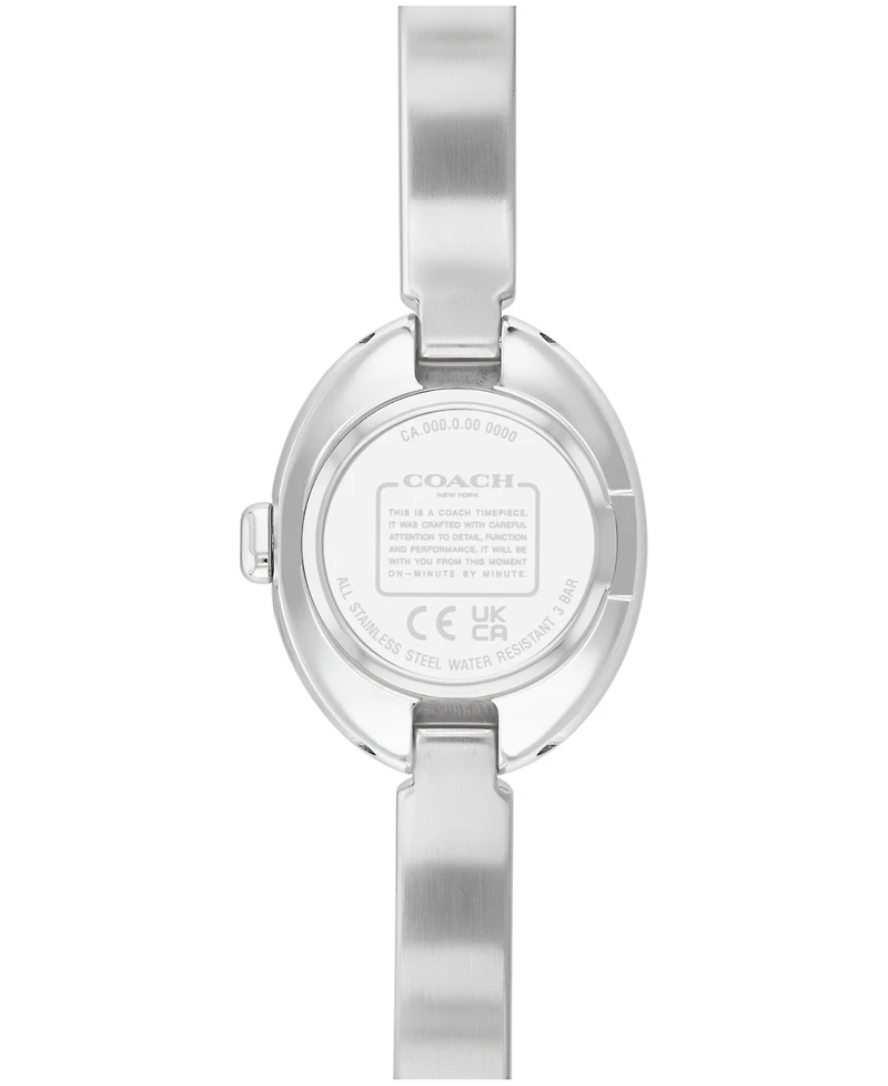 Coach Women's Sammy Silver Tone Stainless Steel Bangle Bracelet Watch