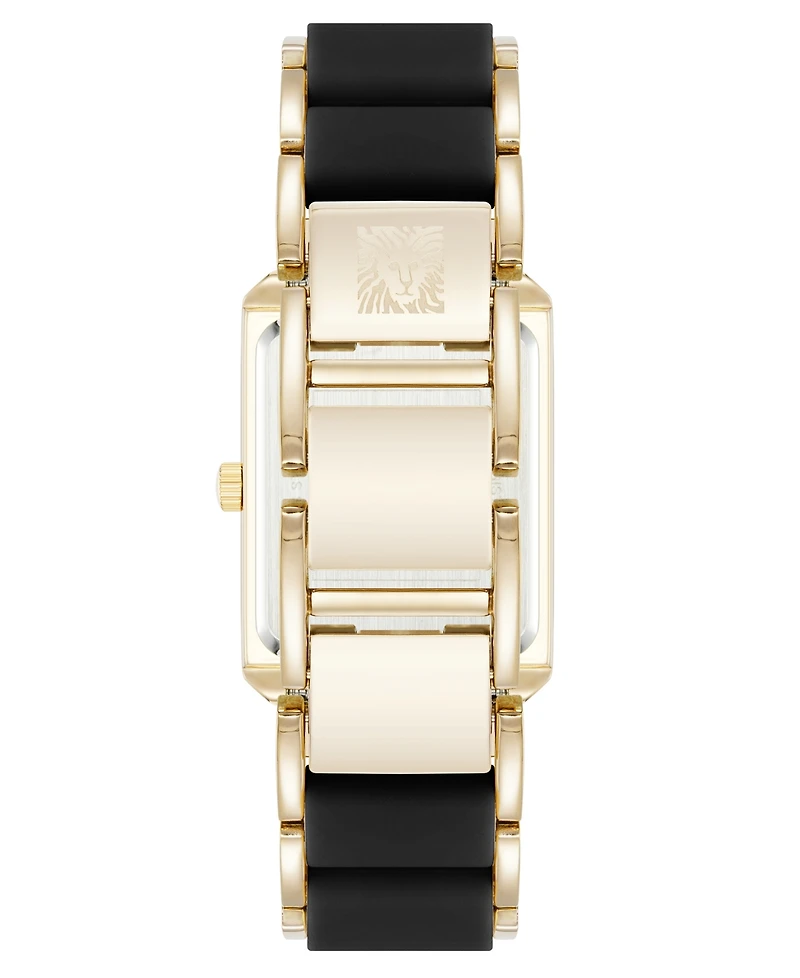 Anne Klein Women's Quartz Silicone and Gold-Tone Metal Alloy Bracelet Watch