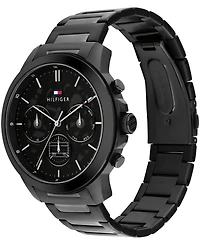 Tommy Hilfiger Men's Multifunction Ionic Plated Black Stainless Steel Bracelet Watch, 43mm