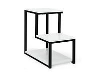 Gouun 3-Tier Ladder-Shaped Chair Side Table with Storage Shelf