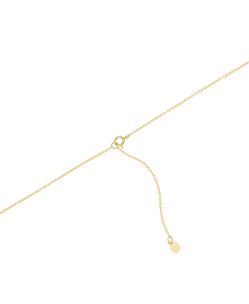 Cubic Zirconia Cross Pendant Necklace in 14k Gold-Plated Sterling Silver, 16" + 2" extender