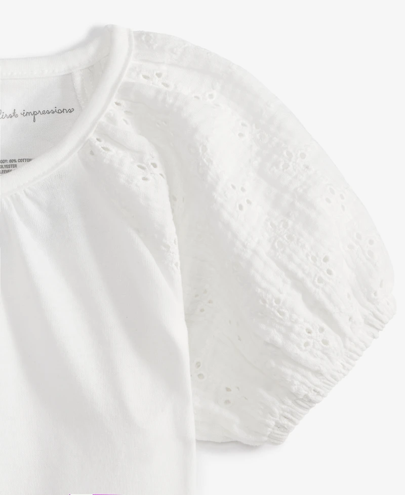 First Impressions Baby Girls Eyelet-Detail Sunsuit