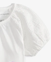 First Impressions Baby Girls Eyelet-Detail Sunsuit