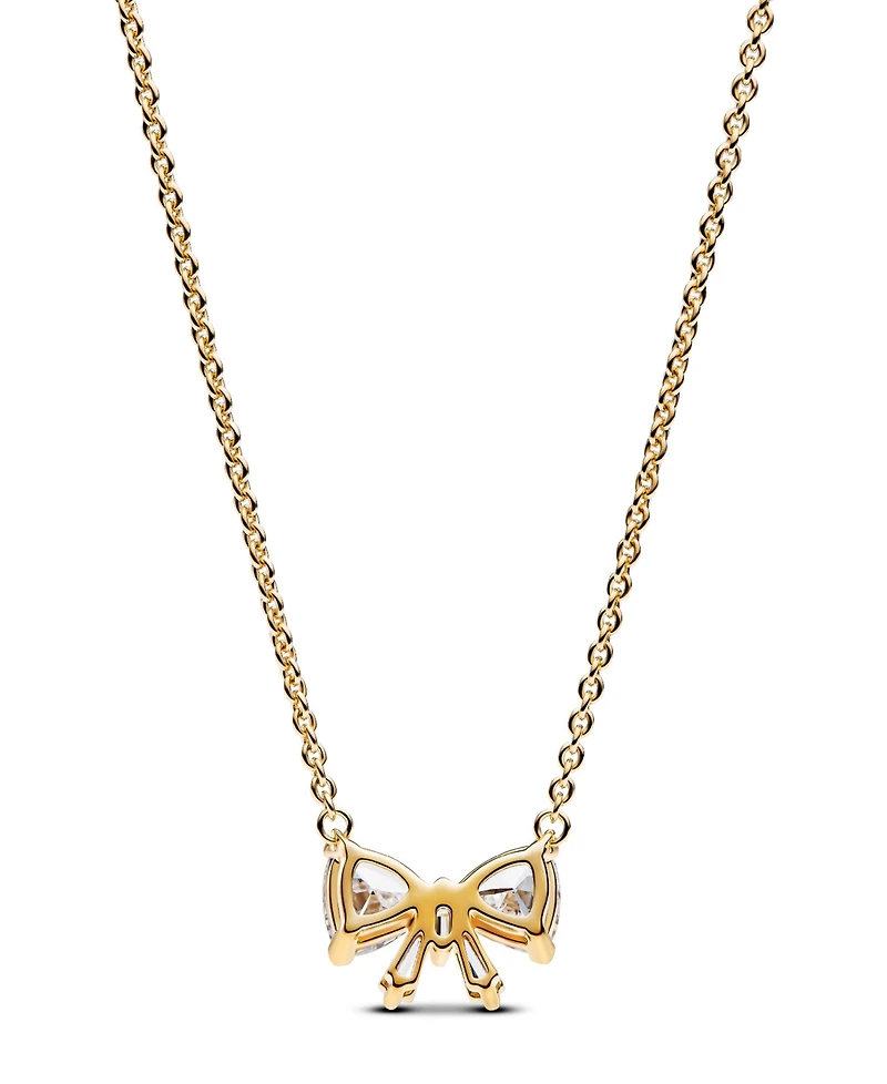Pandora Gold-Plated Sparkling Bow Necklace