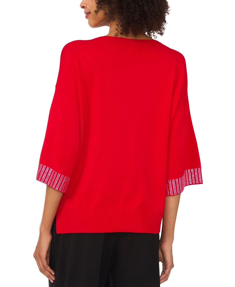 Vince Camuto Women's Rhinestone-Trim Top