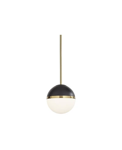 360 Lighting McGraw 10 1/4" Modern Pendant Ceiling Light Fixture Dining Room Over Table Hanging Antique Brass and Black Mini