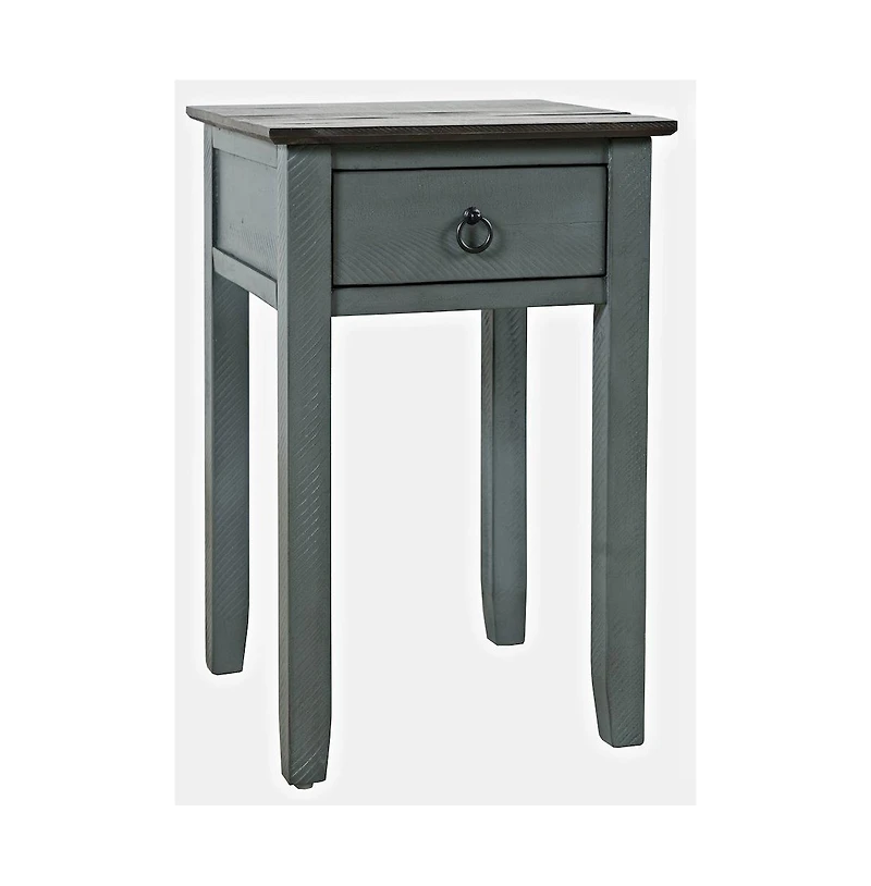 Jofran Devon Farmhouse Distressed Solid Wood End Table