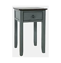 Jofran Devon Farmhouse Distressed Solid Wood End Table
