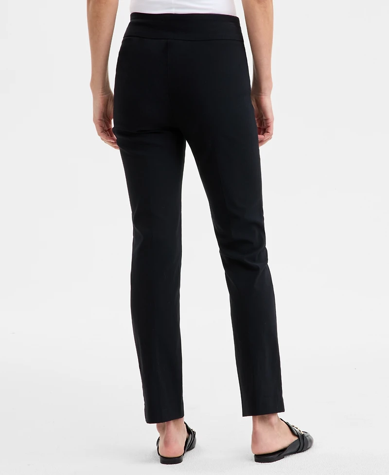 Jm Collection Women's Tummy-Control Cambridge Slim-Leg Pull-On Pants